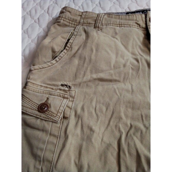 Men's Iron Co Dark Khaki  Cargo Shorts Size 32 - Picture 8 of 15
